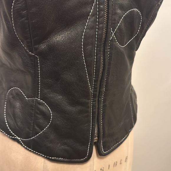 Moschino Black Oopsi Leather Vest - Picture 4 of 13